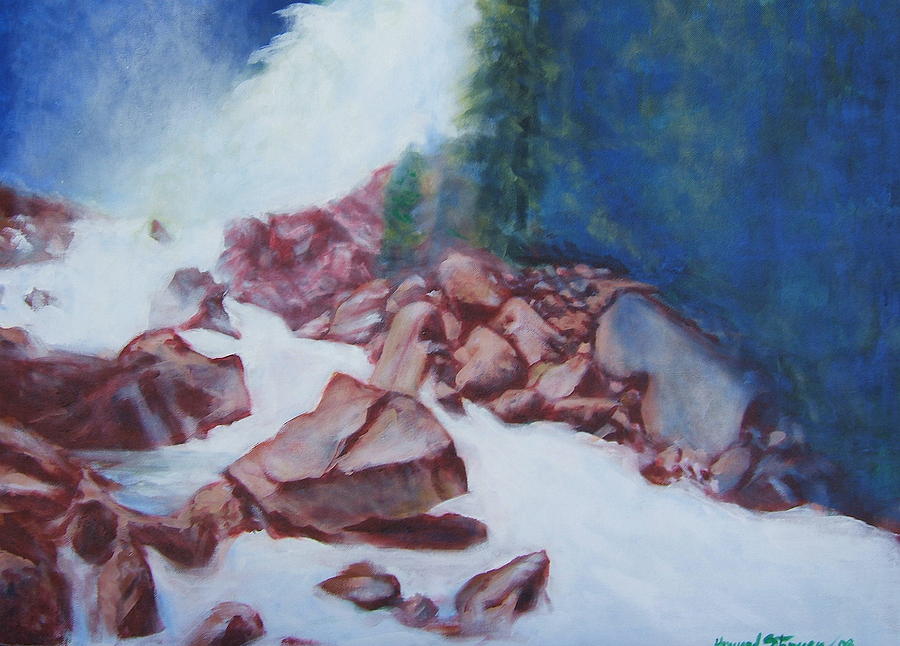 Landscape Painting - White Water And Solid Rock by Howard Stroman Landscape Painting - White Water And Solid Rock by Howard Stroman