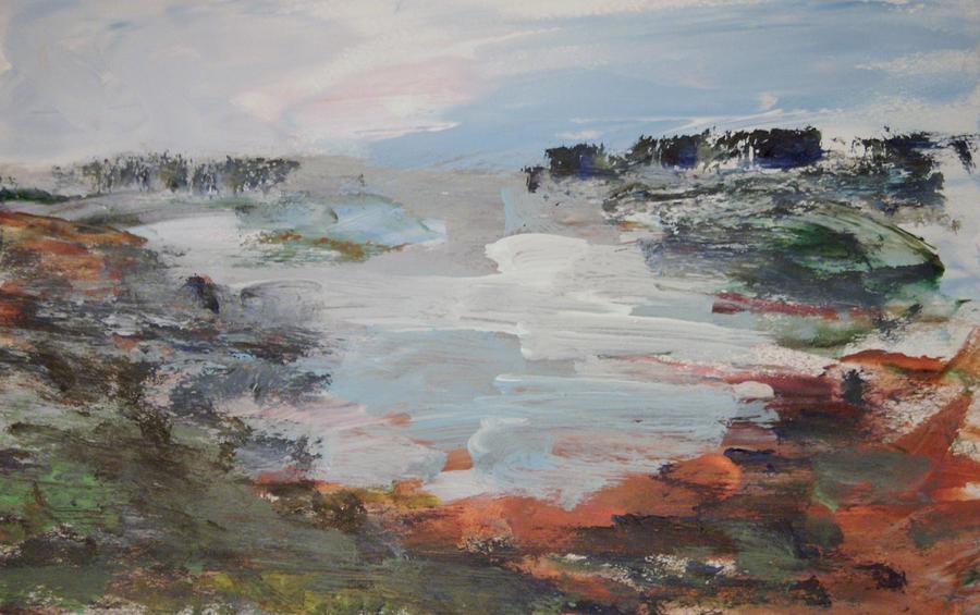 White Water Drift Painting by Edward Wolverton