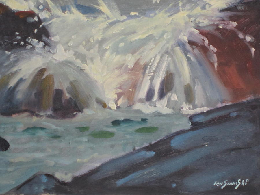 White Water Painting by Len Stomski