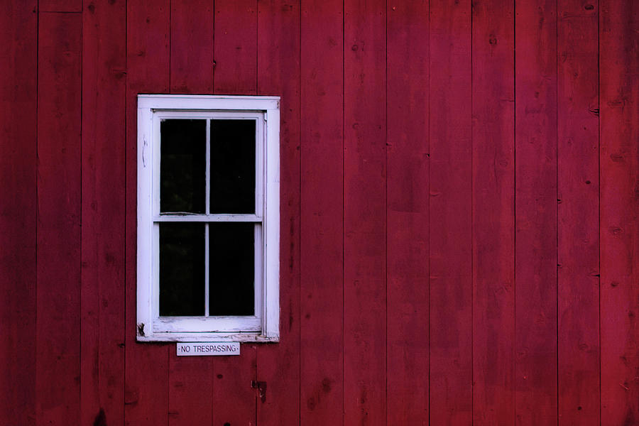 White Window on Red Minimalist Photograph by Terry DeLuco