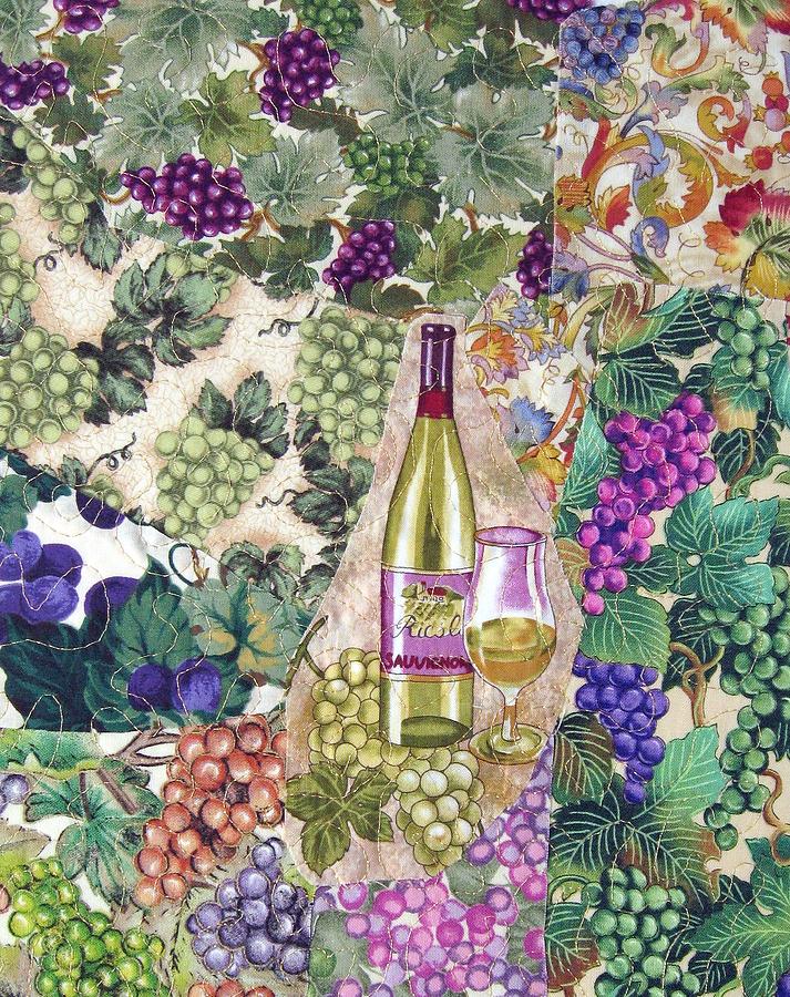Wine Tapestry - Textile - White Wine by Loretta Alvarado