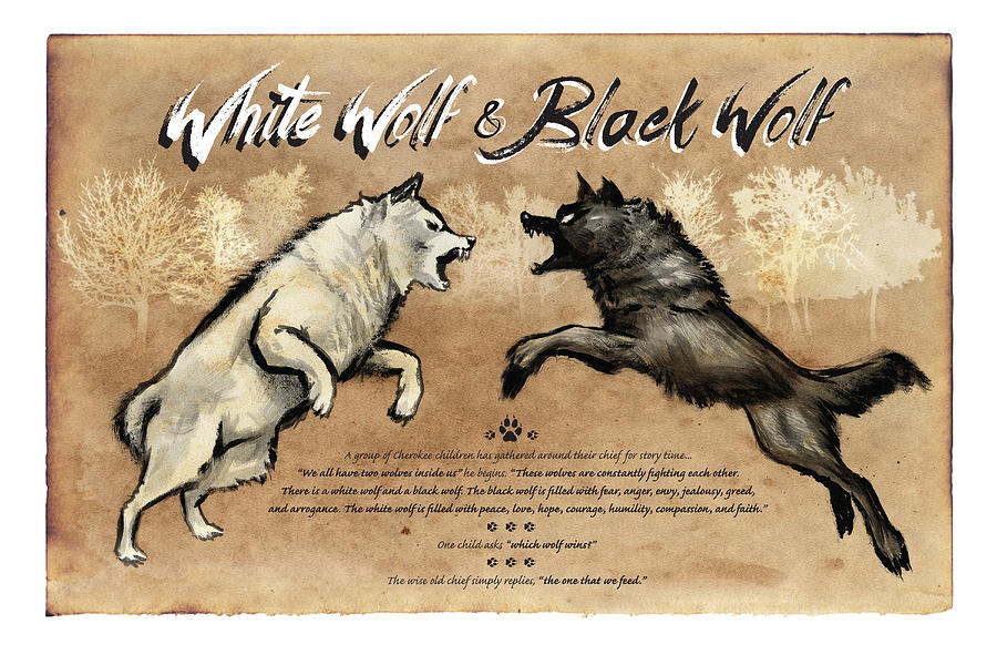 black wolf paintings