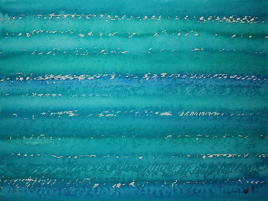 Abstract Painting - Whitecaps original painting by Sol Luckman