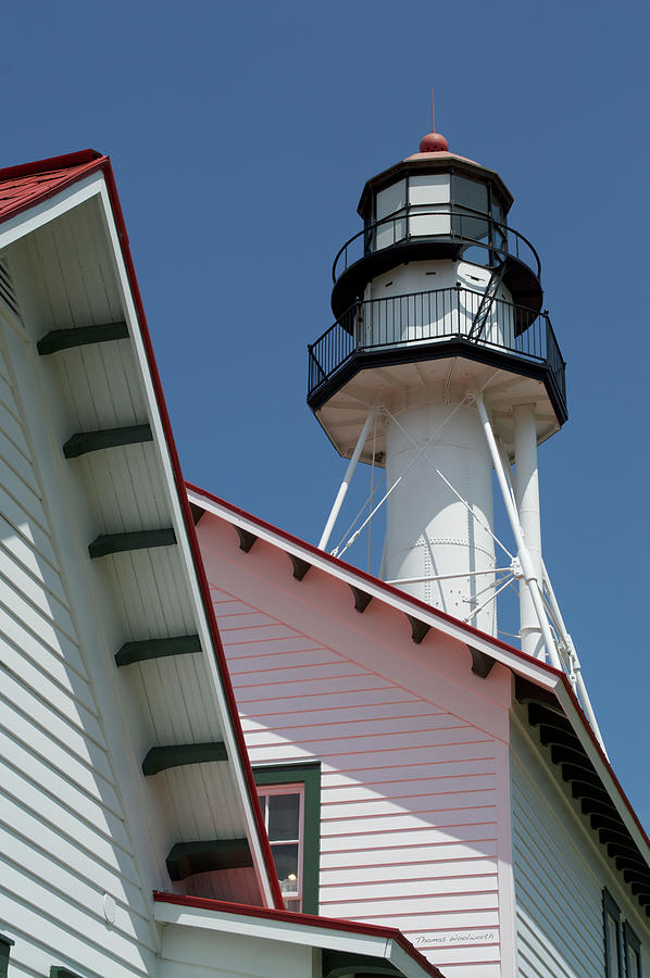 Whitefish Point Light Station UP Michigan Turret Vertical 02 Photograph by Thomas Woolworth