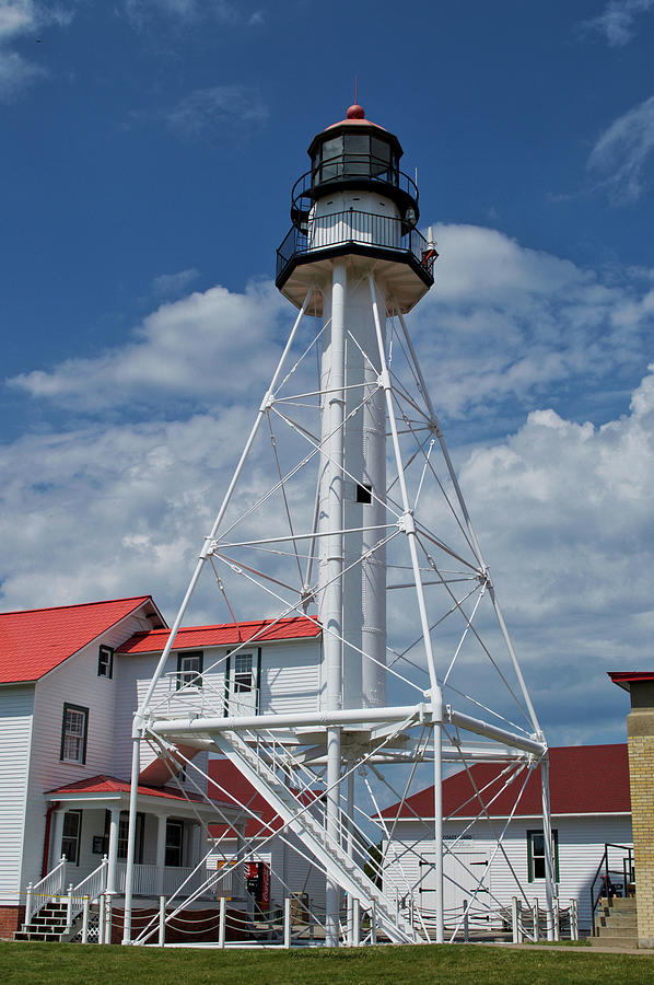 Whitefish Point Light Station UP Michigan Vertical 02 Photograph by Thomas Woolworth