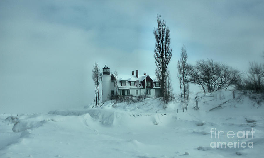 Lake Michigan Photograph - Whiteout at Point Betsie by Matthew Winn