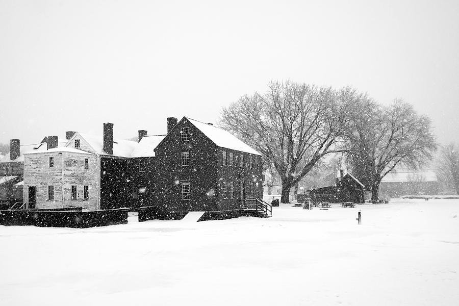 Whiteout at Strawbery Banke Photograph by Eric Gendron