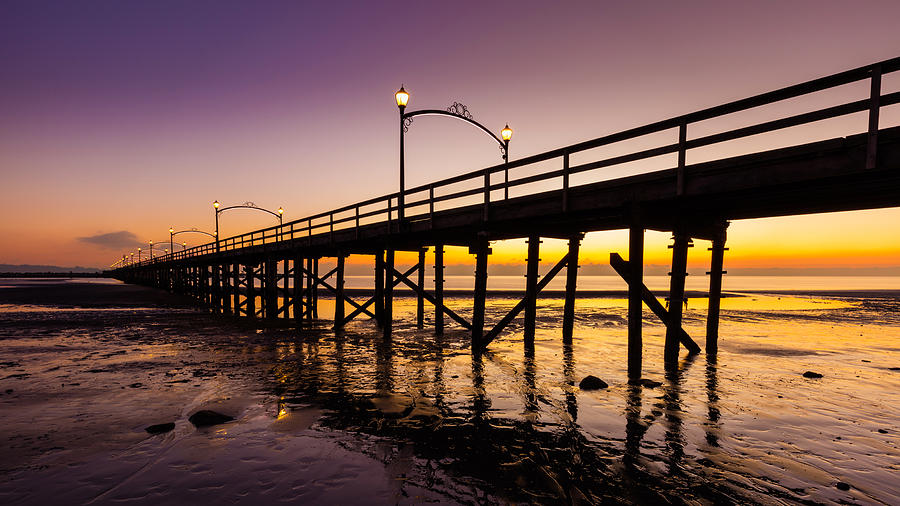 White Rock Pier at Sunset Photograph by Pierre Leclerc Photography