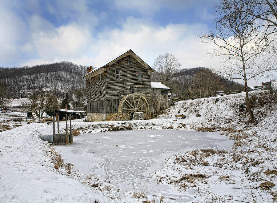 Winter Photograph - Whites Mill by Earl Carter