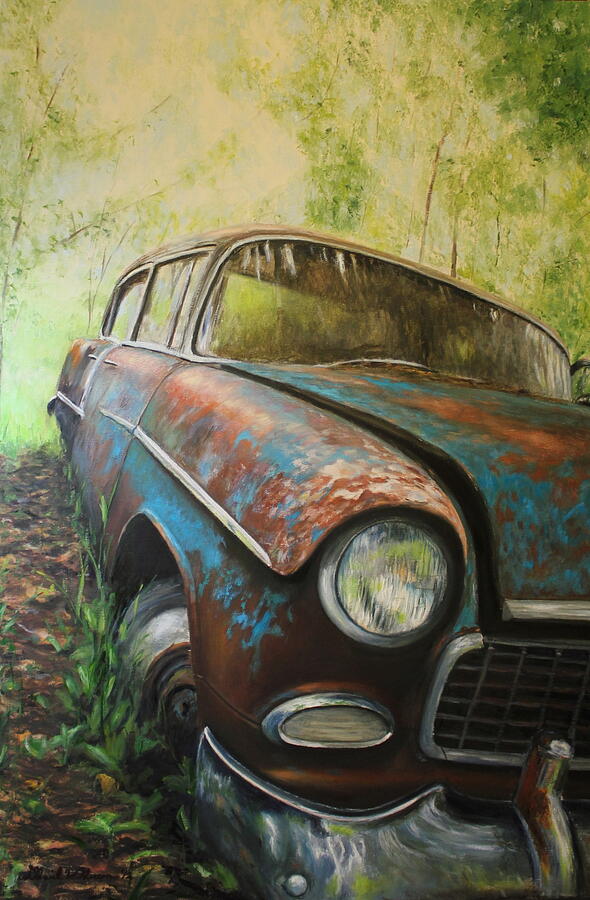 Car Painting - Whitewalls by Daniel W Green