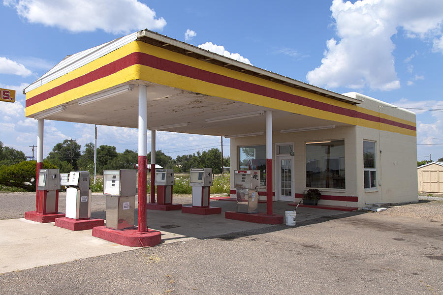 Whiting Bros gas station in Moriarty, New Mexico. Photograph by Rick Pisio