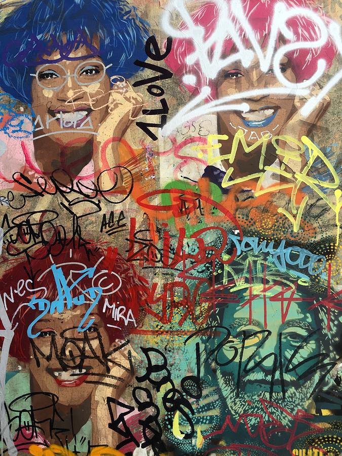 Whitney Houston on barcelona walls Photograph by Funkpix Photo Hunter