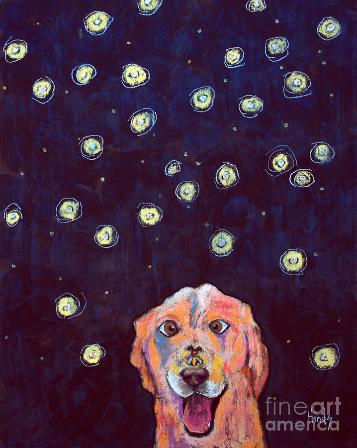 Whitney and the Fireflies Painting by David Hinds