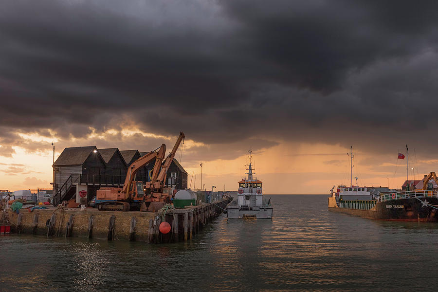 Sunset Photograph - Whitstable Harbour by Ian Hufton