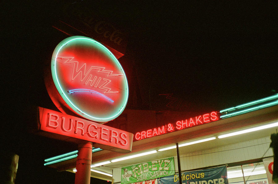 Whiz Burgers Neon, San Francisco Photograph by Frank DiMarco