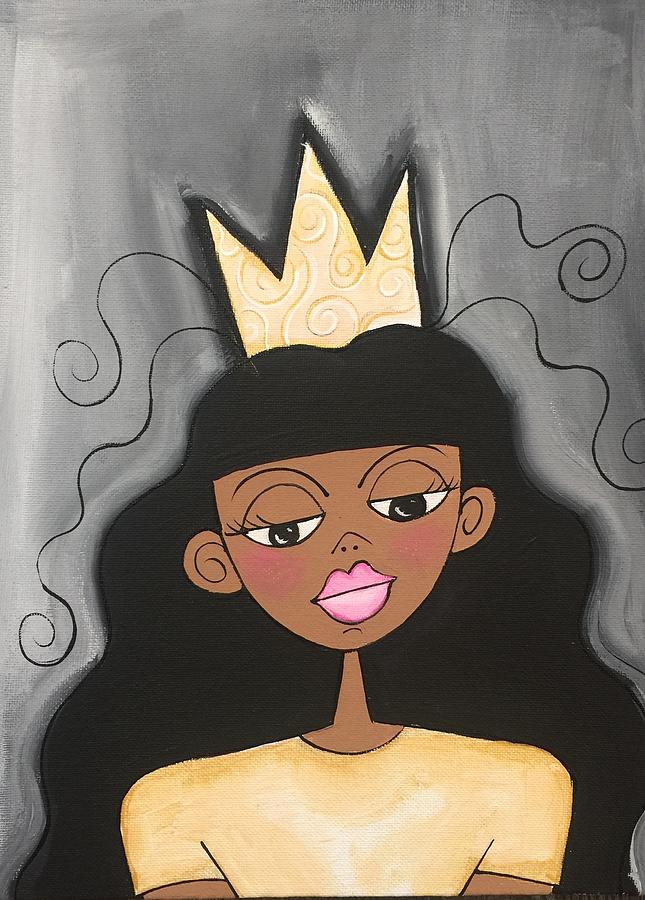 Queen Painting - Who am I by Deborah Carrie