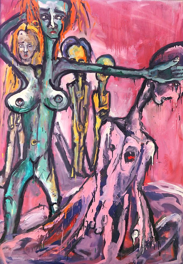 Nude Painting - Who Among You Is Reduced To This by Kenneth Agnello