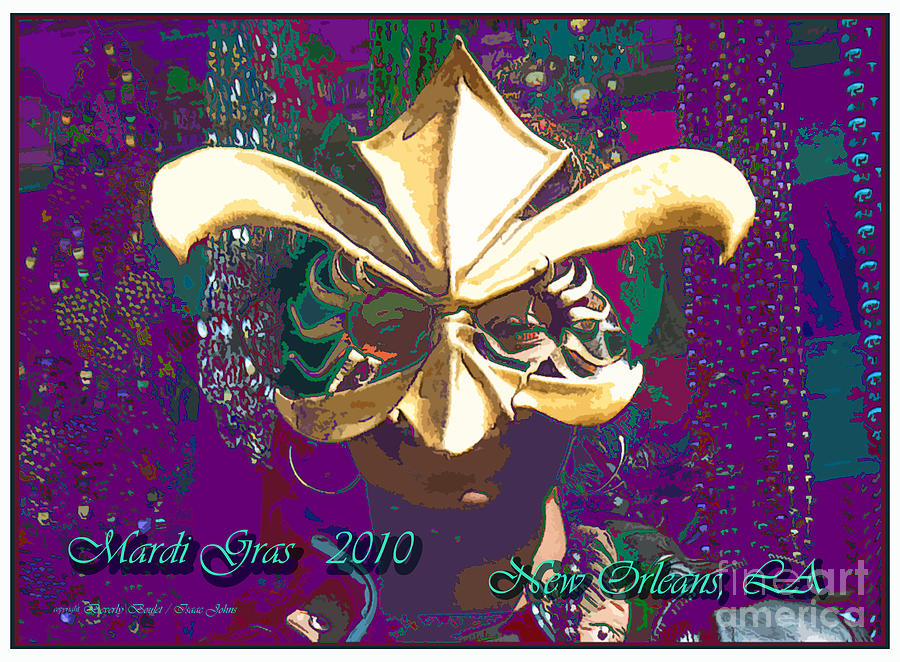 Who Dat Mardi Gras Digital Art by Beverly Boulet