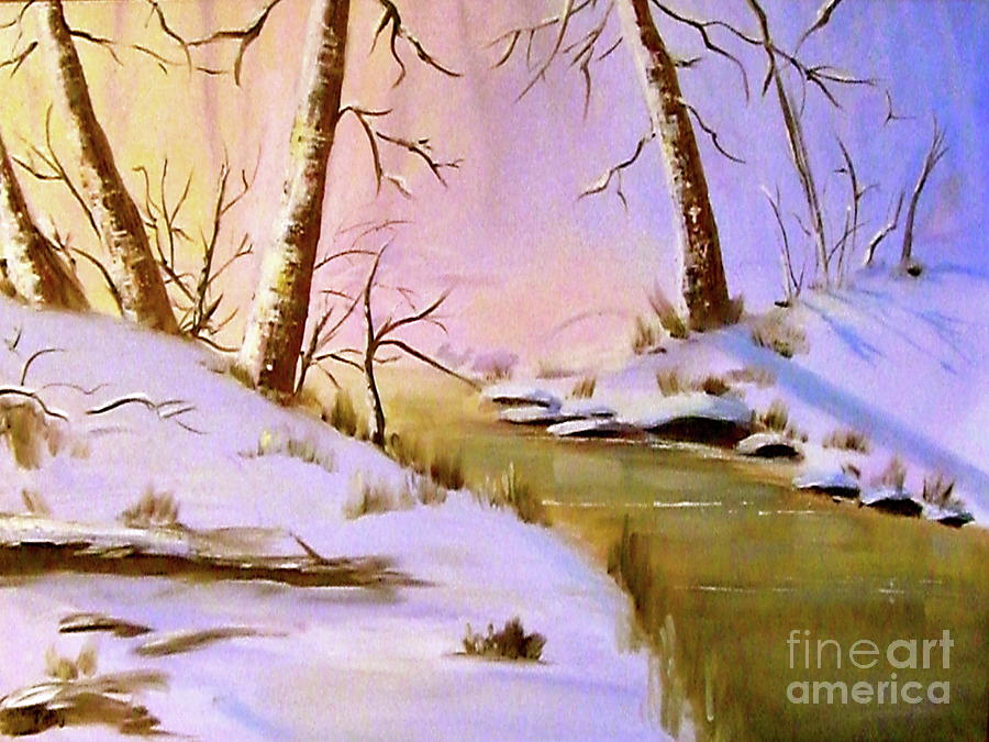 Whose Woods These Are Painting by Patsy Walton