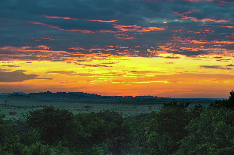 Wichita Mountains Sunset Photograph by Jeff Phillippi