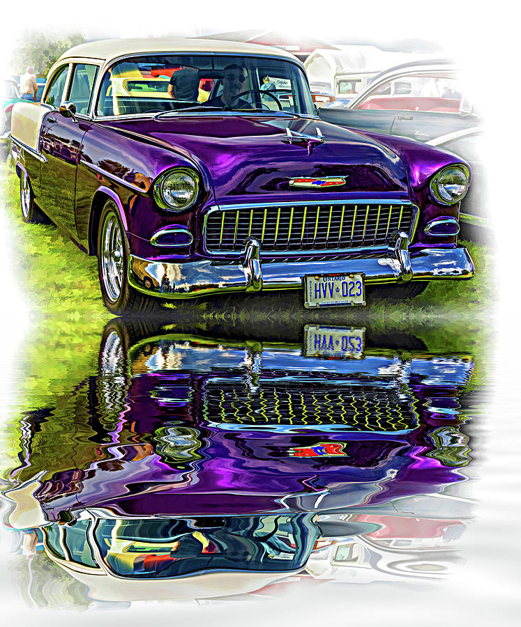 Wicked 1955 Chevy - Reflection Photograph by Steve Harrington