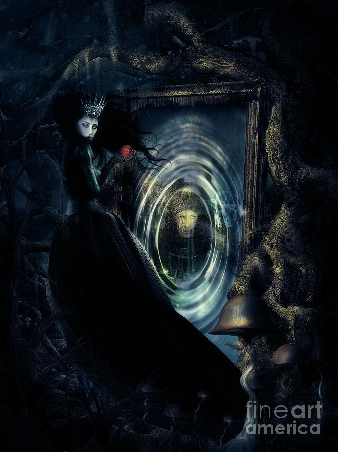 Mirror Mixed Media - Wicked Queen by Shanina Conway