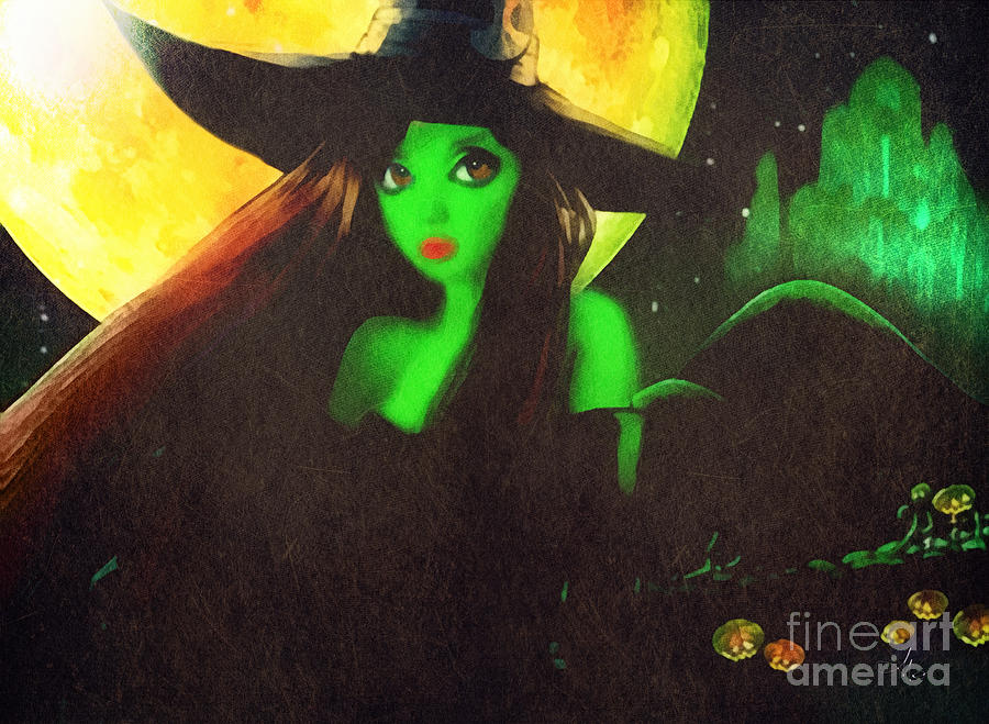 Wicked Witch Painting by Mo T