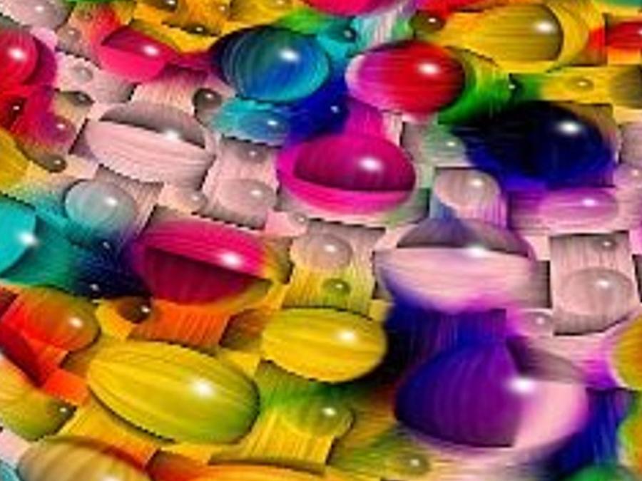 Wicker Marble Rainbow Fractal 2 Photograph by Tim Allen