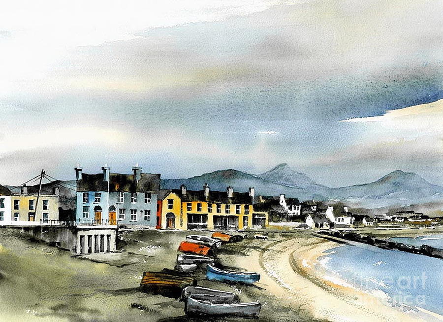WICKLOW... Greystones Harbour remembered Painting by Val Byrne