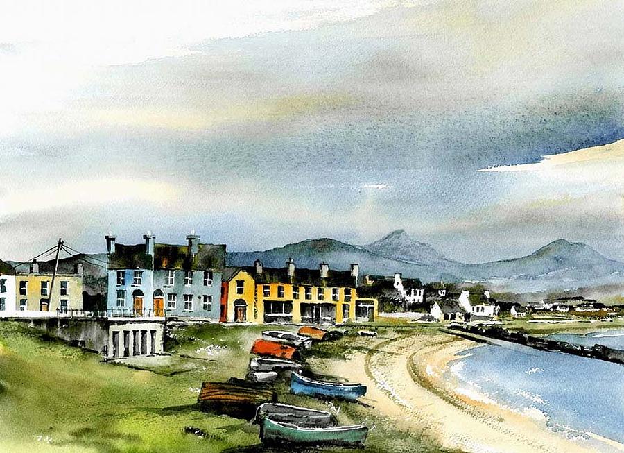 Wicklow.... Greystones Original beach Painting by Val Byrne