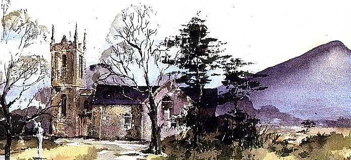 Wicklow.... Kilmcacanoge under the Sugarloaf. by Val Byrne Wicklow.... Kilmcacanoge under the Sugarloaf. by Val Byrne