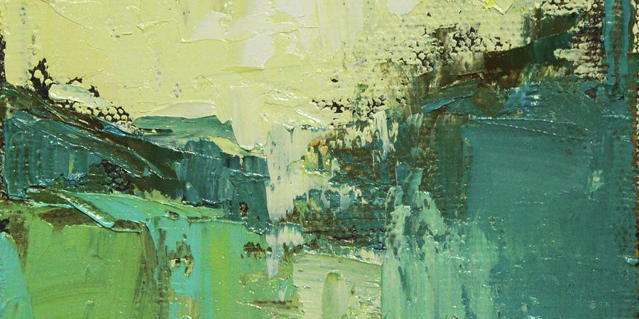 Abstract Painting - Wide Abstract H by Becky Kim