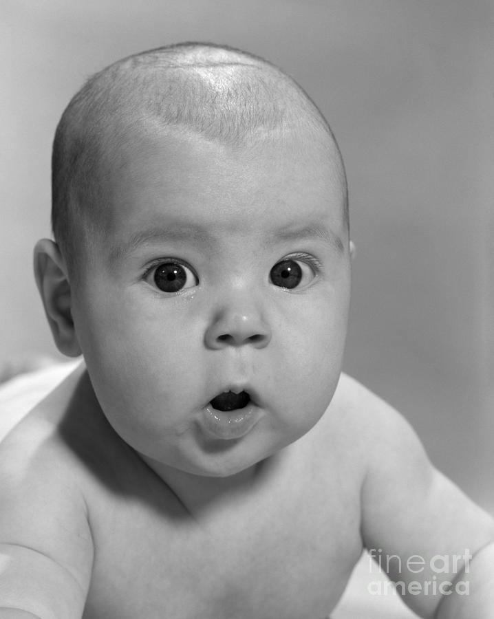 Wide-eyed Baby, C.1960s Photograph by H. Armstrong Roberts/ClassicStock