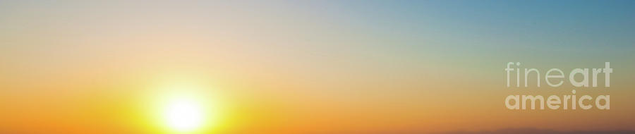 Wide panorama sunset background. Clear sky Photograph by Michal Bednarek