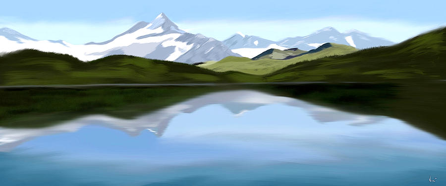 Mountain Painting - Wide Range by Greg Neal