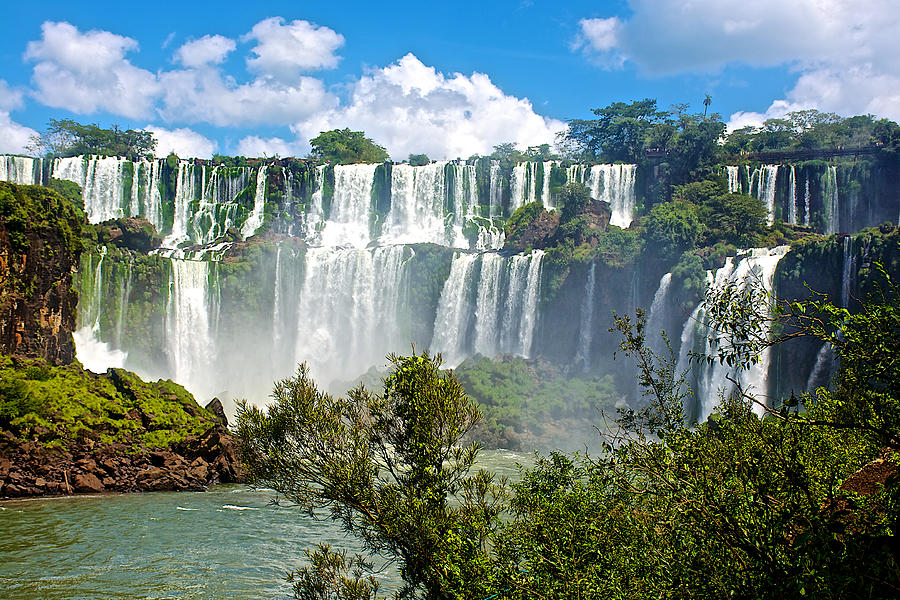 Wide Stretch of Waterfalls in Iguazu Falls National Park, Argentina ...