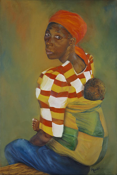 Widow of Burundi Painting by Rebecca Hauschild