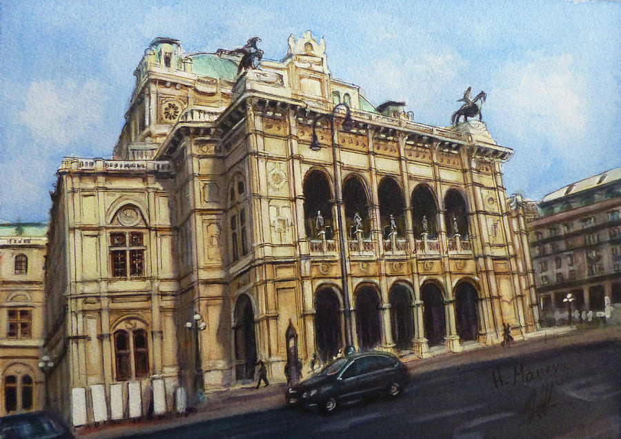 Wiener Staatsoper Painting by Henrieta Maneva
