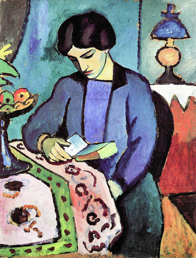 Wife of the artist by August Macke Painting by August Macke