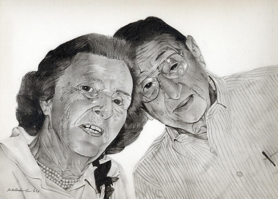 GOOD VIBES Pencil Sketch Drawing Gift for Grandparents Hand Drawn Family  Portrait Grandmother  Grandfather Gift Mothers day Fathers Day Gift  Framed 11x14 inches 3 person  Amazonin Home  Kitchen