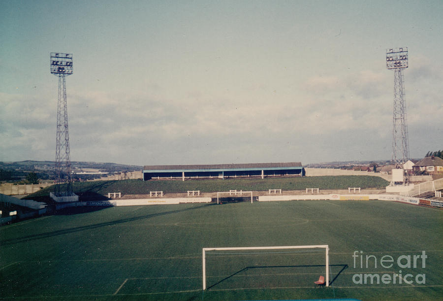 Wigan Athletic - Springfield Park - The Grassy Bank 1 - 1969 Photograph by Legendary Football Grounds