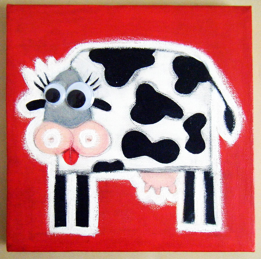 wIGGLY eYE cOW Painting by Mara Morea - Fine Art America