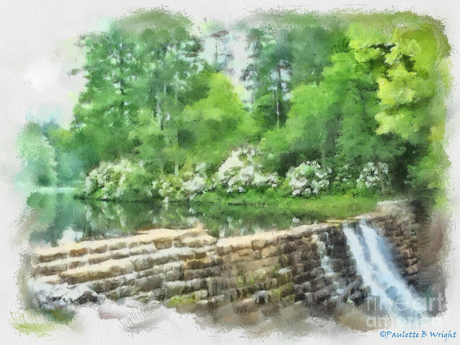 Wigwam Falls Painting by Paulette B Wright