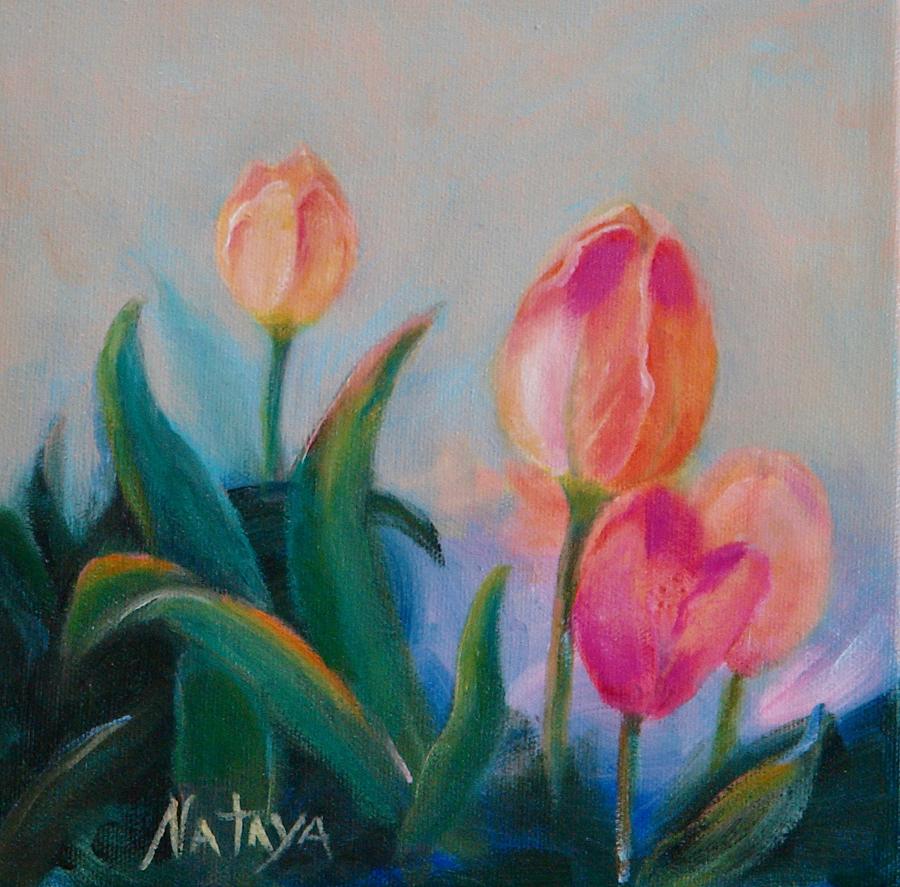 Wild About Tulips Painting by Nataya Crow