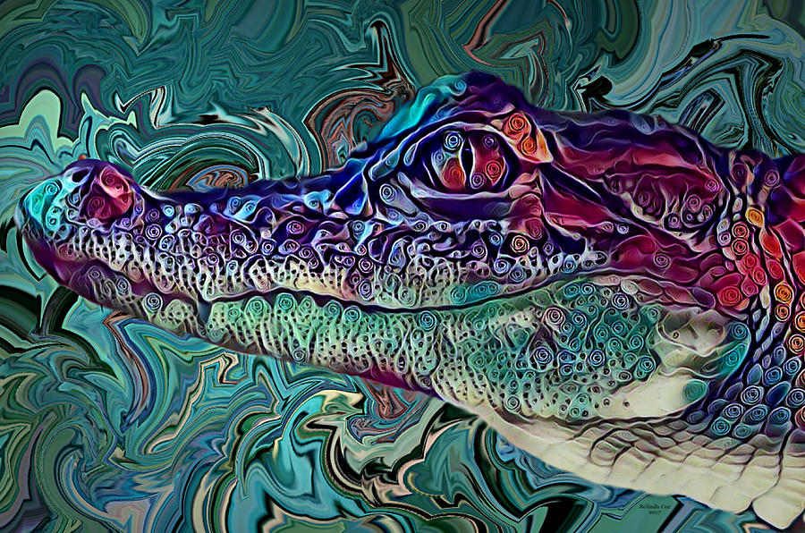 Wild Alligator Digital Art by Artful Oasis