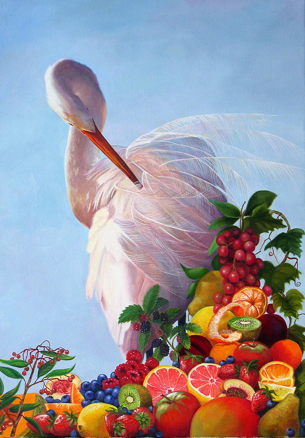 Egret Painting - Wild and Sweet 7 by Valerie Aune Egret Painting - Wild and Sweet 7 by Valerie Aune