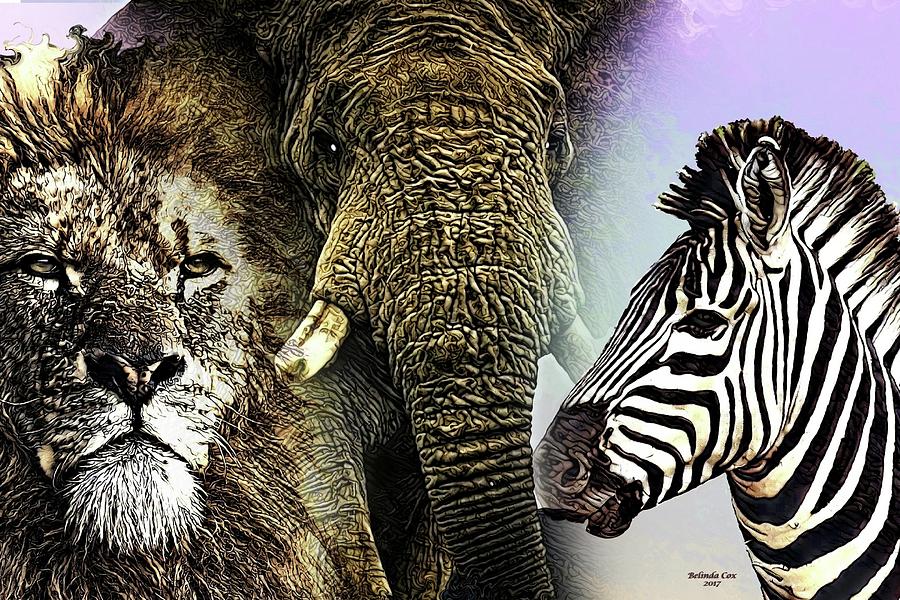 Wild Animal Collage Digital Art by Artful Oasis - Fine Art America