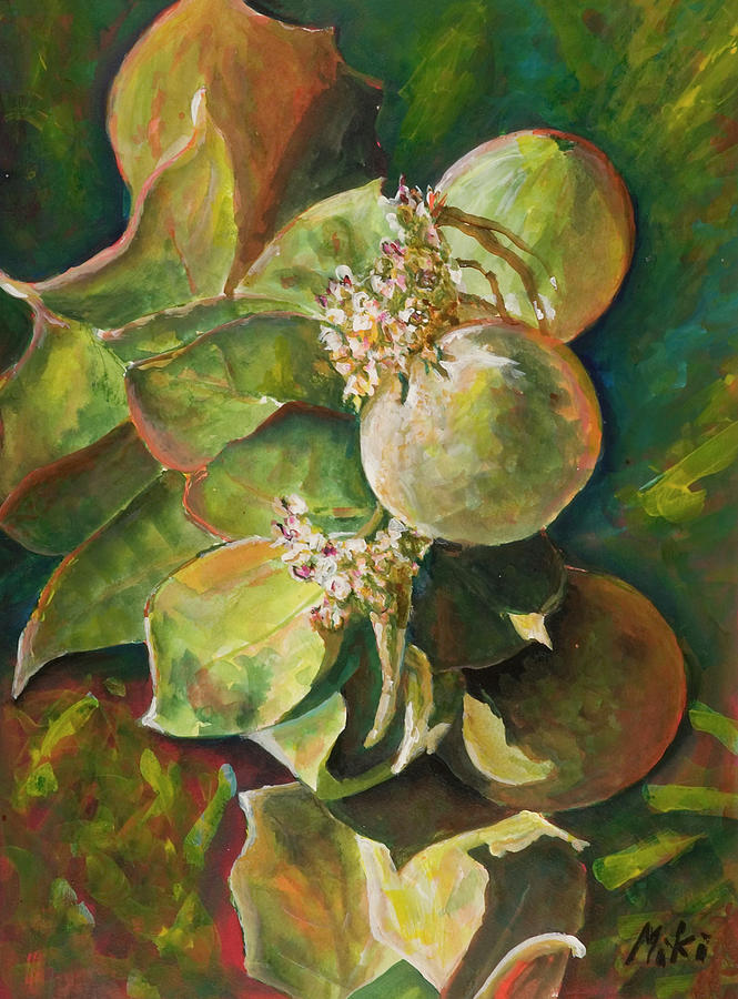Wild Apples in bloom Painting by Miki Sion