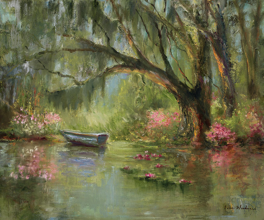 Boat Painting - Wild Azaleas by Jane Woodward