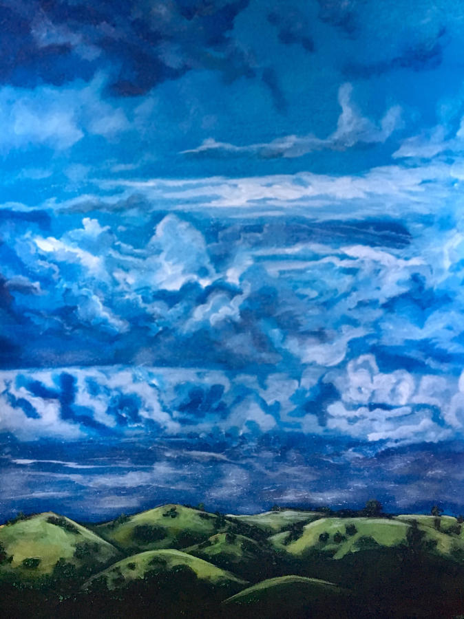 Wild Blue Painting by Joel Tesch